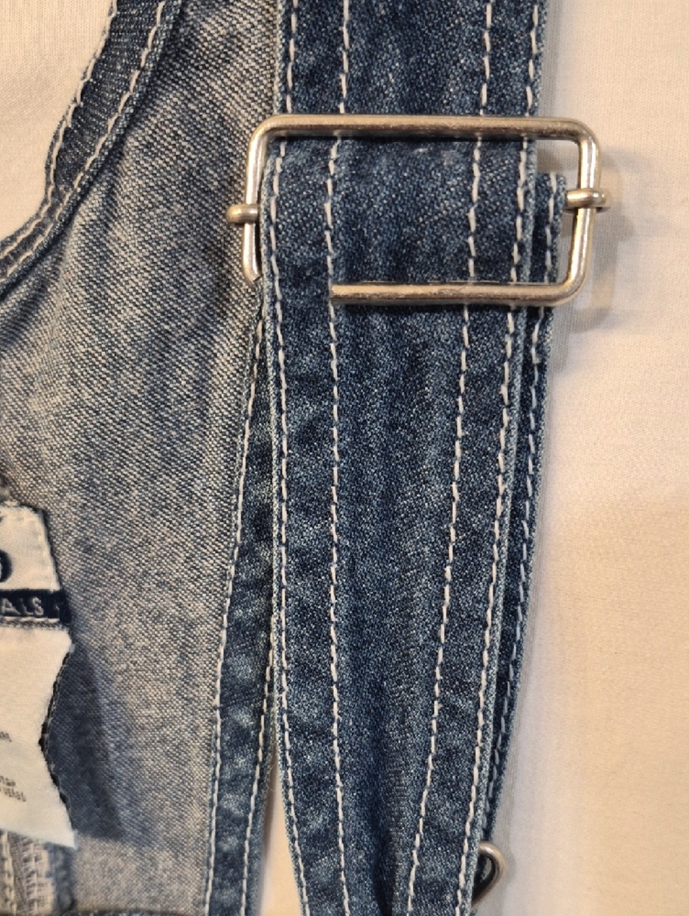 725 Originals Denim Overalls Romper Classic Blue Size Medium - Picture 3 of 8